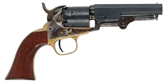1849 Colt Pocket Model Revolver,
.31 caliber, 4" barrel,
five shot,cylinder, blued, walnut, 
unfired, no box, by A. Uberti