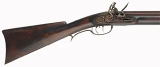 Tennessee Chunk Gun
.50 caliber, 44" Rice barrel,
maple, hand forged iron trim, Ketland flintlock,
used, signed Alford
