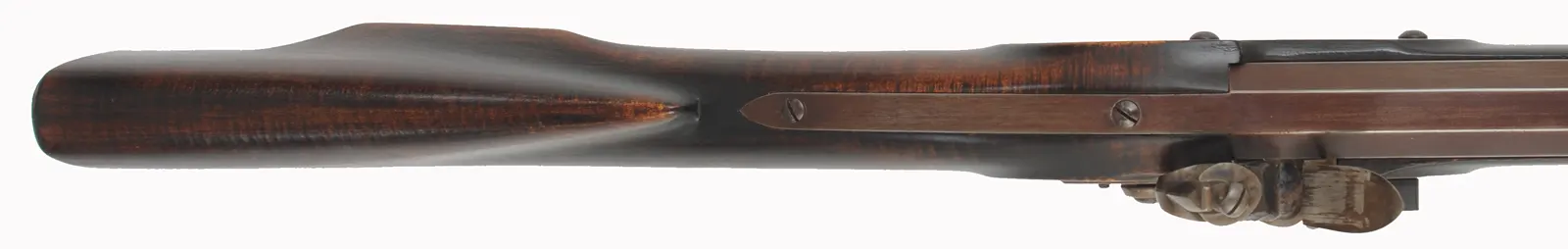 Tennessee Chunk Gun
.50 caliber, 44" Rice barrel,
maple, hand forged iron trim, Ketland flintlock,
used, signed Alford
