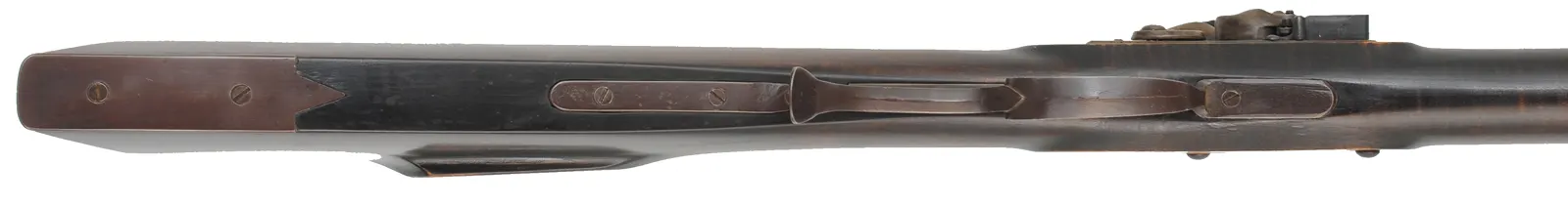 Tennessee Chunk Gun
.50 caliber, 44" Rice barrel,
maple, hand forged iron trim, Ketland flintlock,
used, signed Alford
