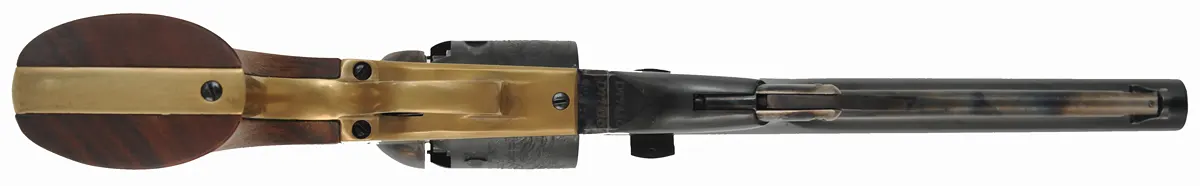 1861 Colt Navy Revolver,
.36 caliber, 7-1/2" barrel,
percussion, blued, walnut,
used, by Aldo Uberti 1861 Colt Navy Revolver,
.36 caliber, 7-1/2" barrel,
percussion, blued, walnut,
used, by Aldo Uberti
