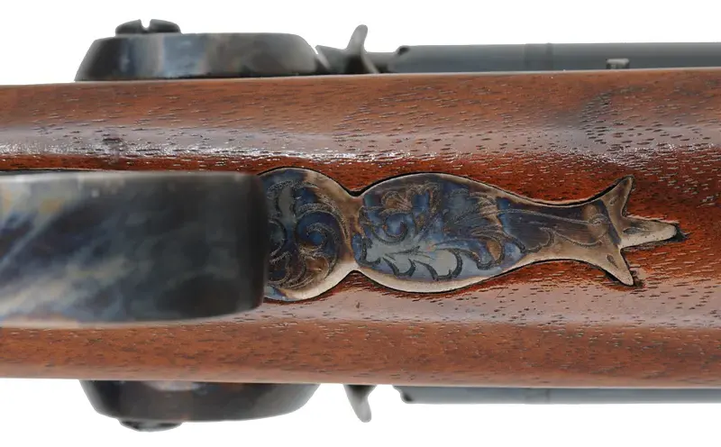 Kodiak Express Double Rifle,
.50 caliber, 28" barrels,
percussion, checkered walnut, iron trim,
used, by Davide Pedersoli Kodiak Express Double Rifle,
.50 caliber, 28" barrels,
percussion, checkered walnut, iron trim,
used, by Davide Pedersoli