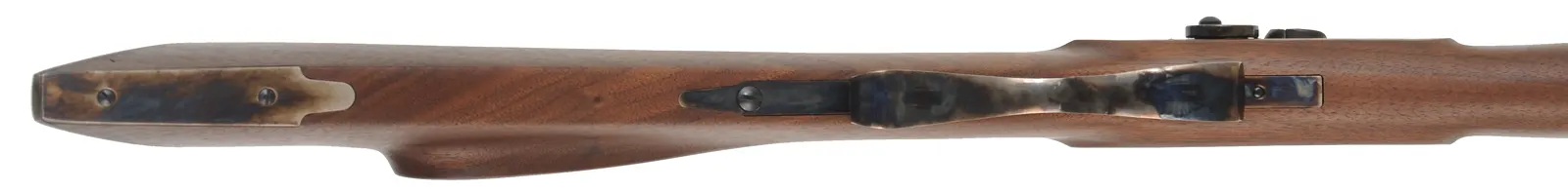 Rocky Mountain Hawken Rifle,
.54 caliber, 34" barrel,
percussion, walnut, color case hardened iron,
used, by Davide Pedersoli Rocky Mountain Hawken Rifle,
.54 caliber, 34" barrel,
percussion, walnut, color case hardened iron,
used, by Davide Pedersoli