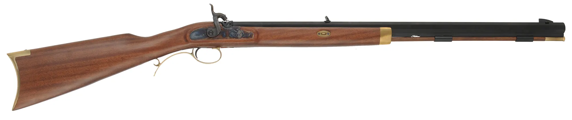 Lyman Trade Rifle,
.50 caliber, 28" barrel,
percussion, walnut with small crack, brass trim,
with box, by Investarms Lyman Trade Rifle,
.50 caliber, 28" barrel,
percussion, walnut with small crack, brass trim,
with box, by Investarms