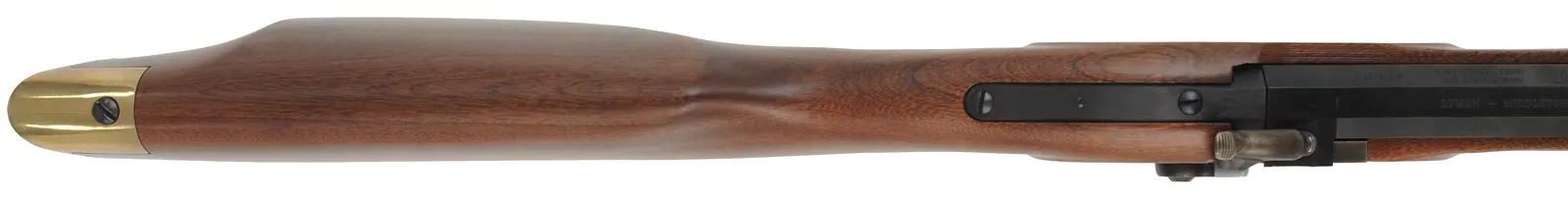 Lyman Trade Rifle,
.50 caliber, 28" barrel,
percussion, walnut with small crack, brass trim,
with box, by Investarms Lyman Trade Rifle,
.50 caliber, 28" barrel,
percussion, walnut with small crack, brass trim,
with box, by Investarms