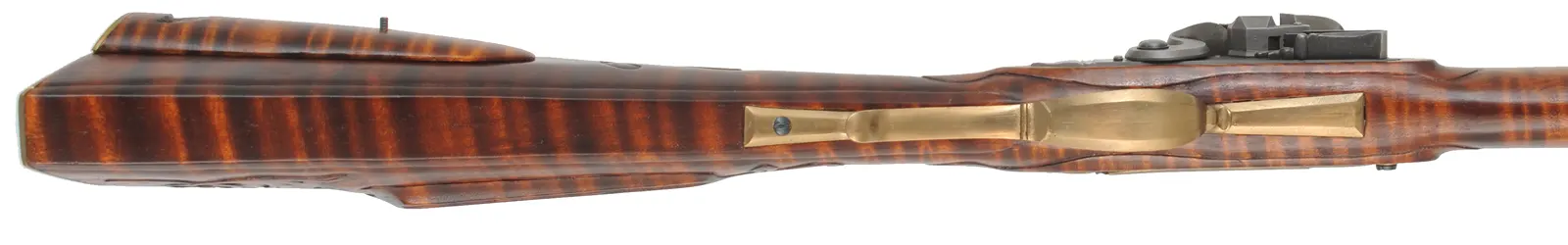 York County, Pennsylvania Longrifle,
.50 caliber, 42" swamped Rice barrel,
Chambers flintlock, maple, brass, unfired
 York County, Pennsylvania Longrifle,
.50 caliber, 42" swamped Rice barrel,
Chambers flintlock, maple, brass, unfired