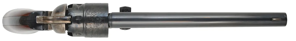 1860 Colt Army Revolver,
.44 caliber, 8" barrel,
percussion, steel frame, walnut,
used, by A. Uberti & Co. 1860 Colt Army Revolver,
.44 caliber, 8" barrel,
percussion, steel frame, walnut,
used, by A. Uberti & Co.