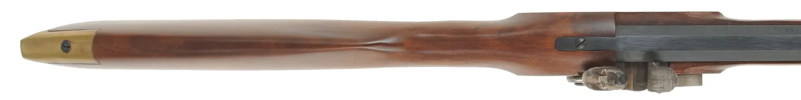 Kentucky Rifle,
.50 caliber, 35-1/2" octagon barrel,
flintlock, walnut, brass trim,
used, by Davide Pedersoli Kentucky Rifle,
.50 caliber, 35-1/2" octagon barrel,
flintlock, walnut, brass trim,
used, by Davide Pedersoli