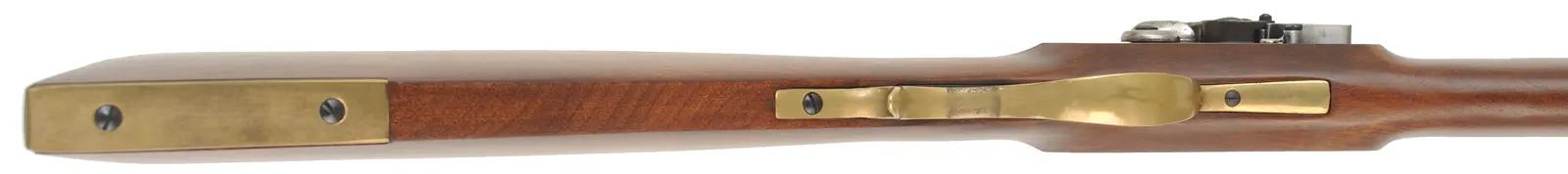 Kentucky Rifle,
.50 caliber, 35-1/2" octagon barrel,
flintlock, walnut, brass trim,
used, by Davide Pedersoli Kentucky Rifle,
.50 caliber, 35-1/2" octagon barrel,
flintlock, walnut, brass trim,
used, by Davide Pedersoli