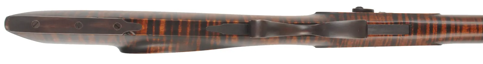 Hawken Rifle
.54 caliber, 33" Green Mountain barrel, 
L&R percussion lock, iron trim, curly maple stock,
used, by J.W. Trueblood Hawken Rifle
.54 caliber, 33" Green Mountain barrel, 
L&R percussion lock, iron trim, curly maple stock,
used, by J.W. Trueblood