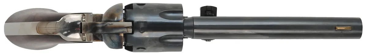 1861 Colt Navy Revolver, 
.36 caliber, 5-1/2" barrel,
half fluted cylinder, steel frame, 
lanyard ring, used, by Pietta