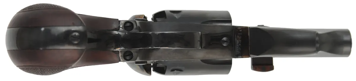 Snub Nose 1861 Colt Army Revolver
.36 caliber, 3" barrel,
bird's head walnut grip, color case hardened frame, 
used,  by Pietta of Italy