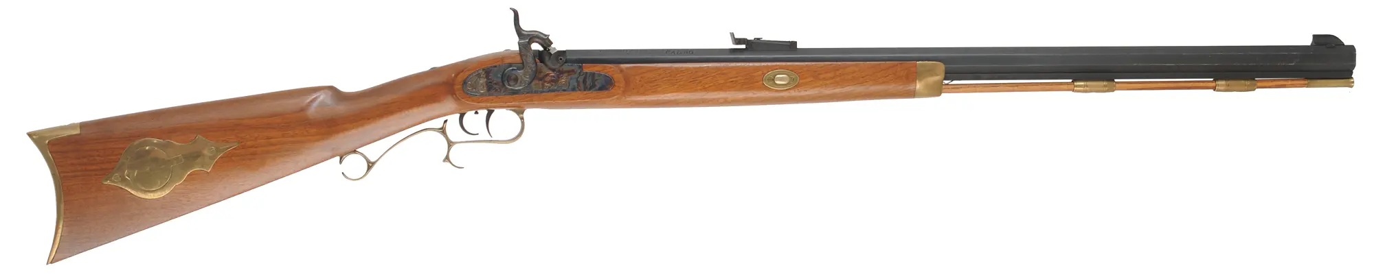 T/C Hawken Rifle,
.50 caliber,  28" barrel,
percussion, walnut, brass, 
used by Thompson Center Arms T/C Hawken Rifle,
.50 caliber,  28" barrel,
percussion, walnut, brass, 
used by Thompson Center Arms