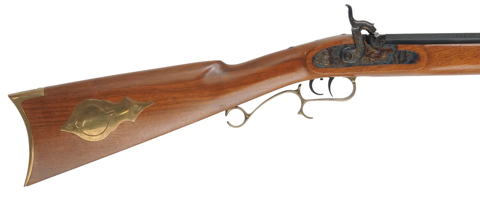 T/C Hawken Rifle,
.50 caliber,  28" barrel,
percussion, walnut, brass, 
used by Thompson Center Arms T/C Hawken Rifle,
.50 caliber,  28" barrel,
percussion, walnut, brass, 
used by Thompson Center Arms