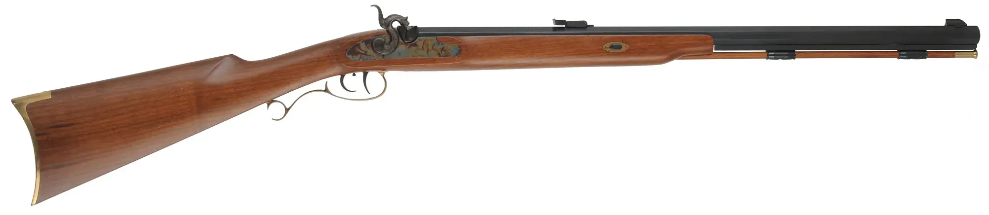Thompson Center Cherokee Rifle,
.45 caliber, 24" barrel,
percussion, walnut, brass,
double set triggers, used Thompson Center Cherokee Rifle,
.45 caliber, 24" barrel,
percussion, walnut, brass,
double set triggers, used
