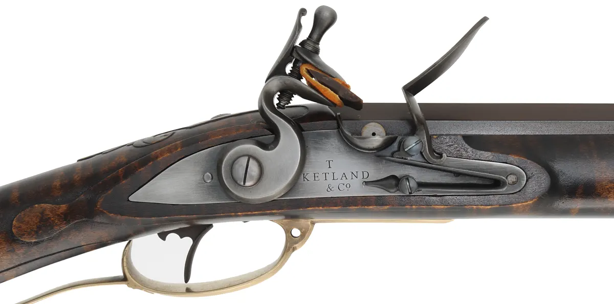 Pennsylvania Barn Rifle,
.54 caliber, 38" Green Mountain barrel,
early Ketland flintlock, maple, brass trim, 
as-new, unfired, by M. Compton