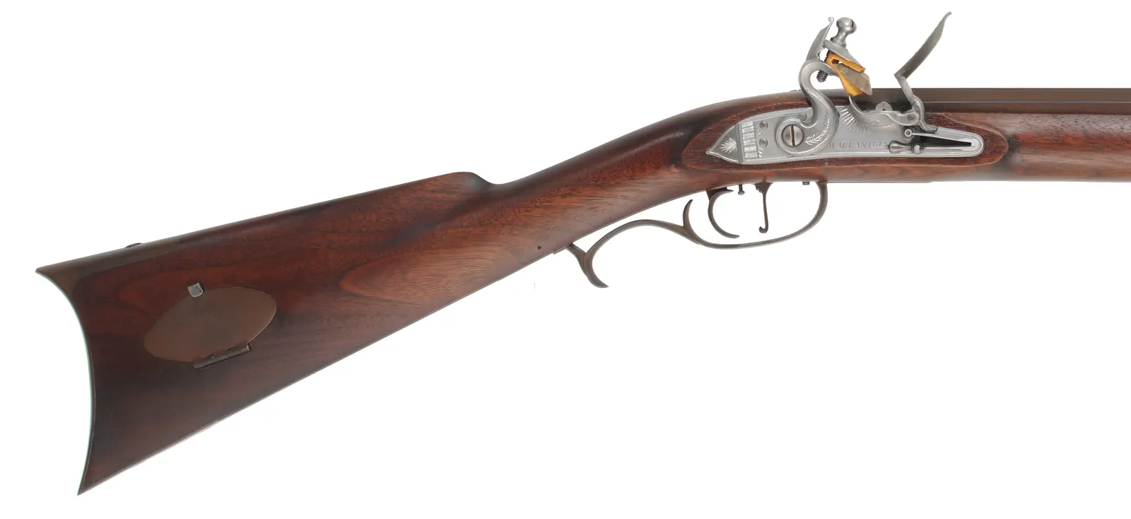 Southern Mountain Rifle,
 .50 caliber 42" Colerain barrel,
late Ketland flintlock, walnut, iron trim,
new, unfired, by Mike Compton Southern Mountain Rifle,
 .50 caliber 42" Colerain barrel,
late Ketland flintlock, walnut, iron trim,
new, unfired, by Mike Compton