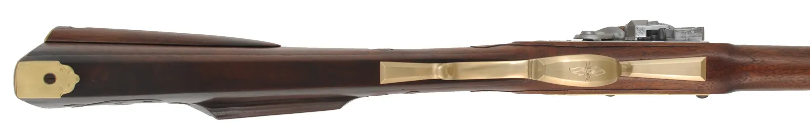 Lancaster County, Pennsylvania Barn Rifle,
.50 caliber, 35" Colerain barrel,
engraved Chamber's flintlock, walnut, brass trim, 
as-new, unfired, by M. Compton