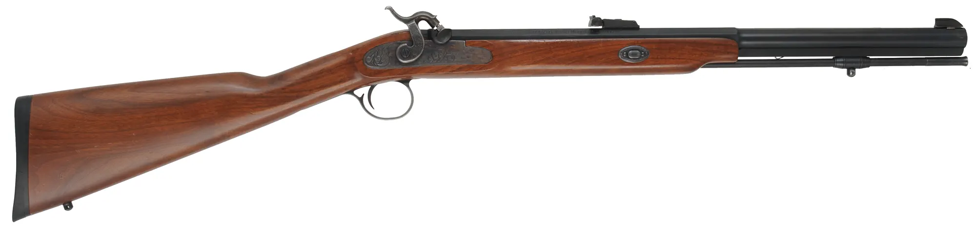 T/C White Mountain Carbine,
 .50 caliber, 21" octagon-to-round barrel, 
percussion, walnut, iron, used T/C White Mountain Carbine,
 .50 caliber, 21" octagon-to-round barrel, 
percussion, walnut, iron, used
