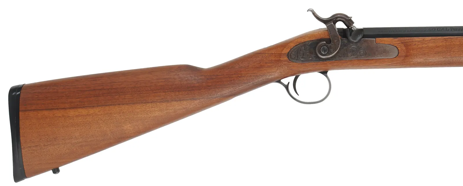 Pennsylvania Hunter Rifle,
.50 caliber, 32" octagon-to-round barrel,
percussion, walnut, iron trim,
used, by Thompson Center Arms Pennsylvania Hunter Rifle,
.50 caliber, 32" octagon-to-round barrel,
percussion, walnut, iron trim,
used, by Thompson Center Arms