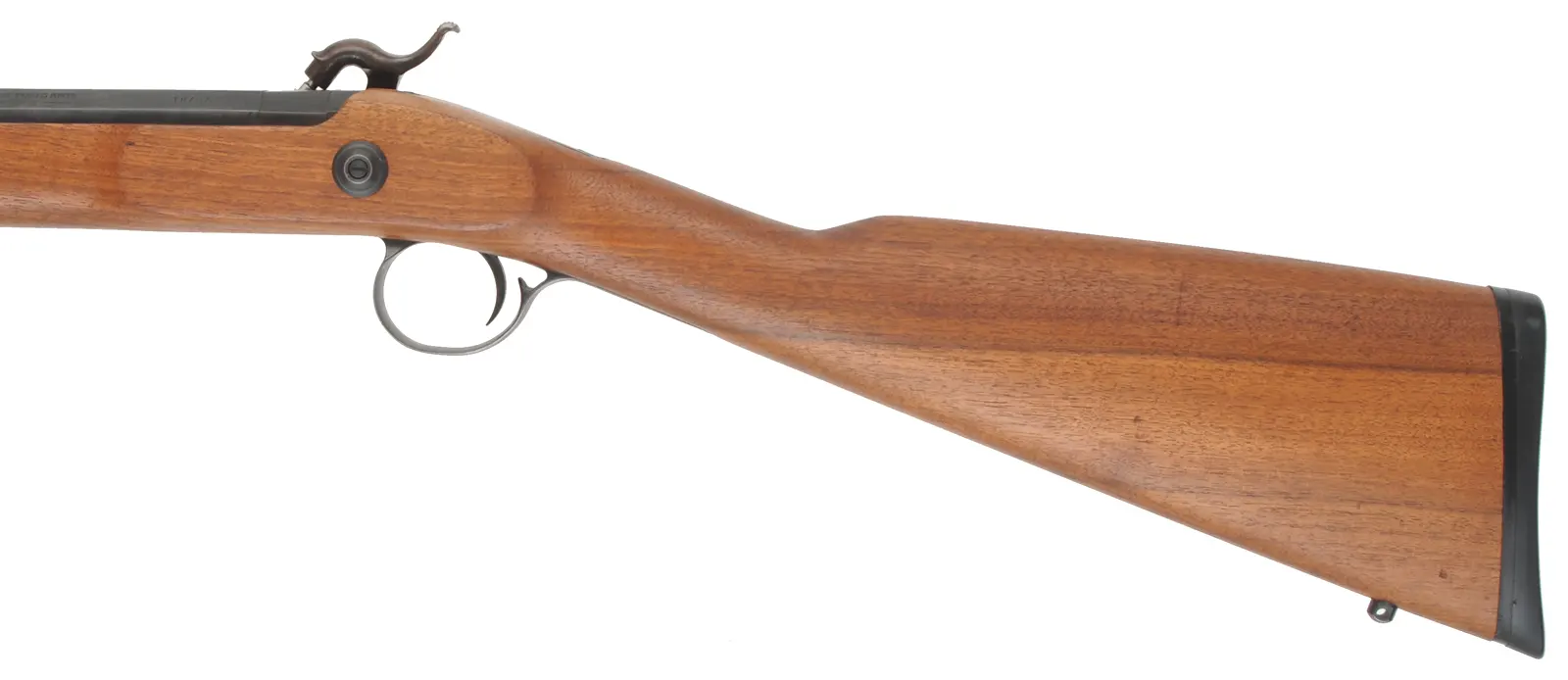 Pennsylvania Hunter Rifle,
.50 caliber, 32" octagon-to-round barrel,
percussion, walnut, iron trim,
used, by Thompson Center Arms Pennsylvania Hunter Rifle,
.50 caliber, 32" octagon-to-round barrel,
percussion, walnut, iron trim,
used, by Thompson Center Arms