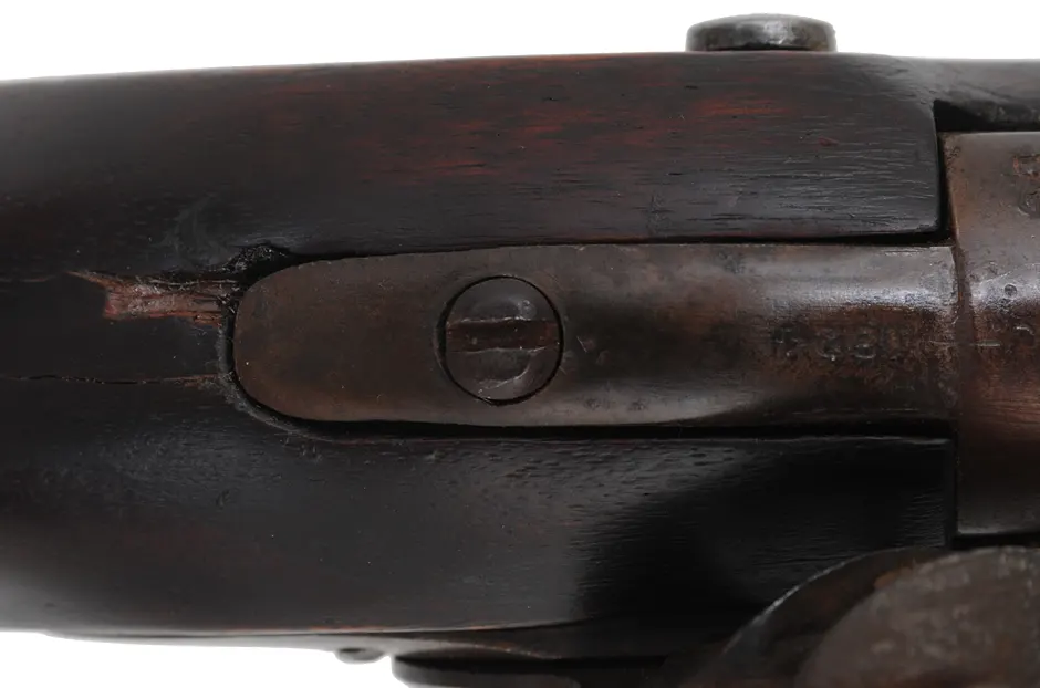 Antique U. S. Model 1817 Common Rifle,
.54 caliber 36" barrel,
flintlock, walnut with repair, iron,
1824 date, by R. Johnson