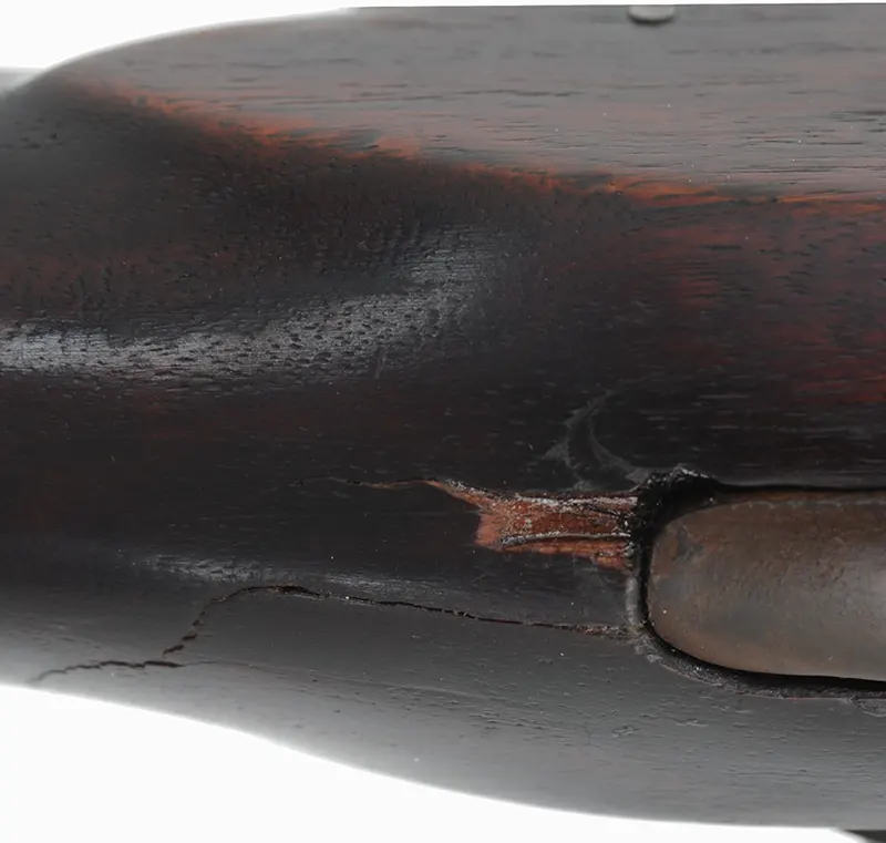 Antique U. S. Model 1817 Common Rifle,
.54 caliber 36" barrel,
flintlock, walnut with repair, iron,
1824 date, by R. Johnson