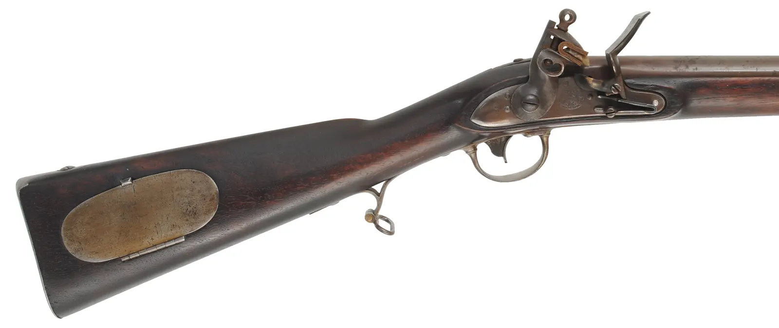 Antique U. S. Model 1817 Common Rifle,
.54 caliber 36" barrel,
flintlock, walnut with repair, iron,
1824 date, by R. Johnson