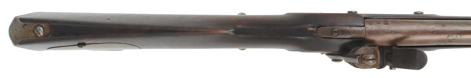 Antique U. S. Model 1817 Common Rifle,
.54 caliber 36" barrel,
flintlock, walnut with repair, iron,
1824 date, by R. Johnson