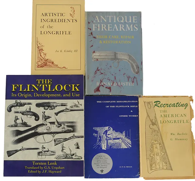 Lot of five muzzleloading books;
all used