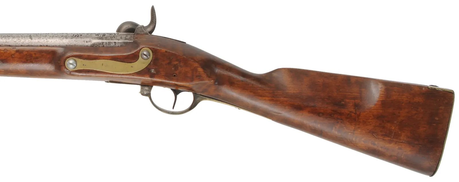 Antique Model 1809/39 Potsdam Musket 
.72 caliber, 41" barrel,
1825 dated lock,  percussion conversion,
beech stock, brass trim