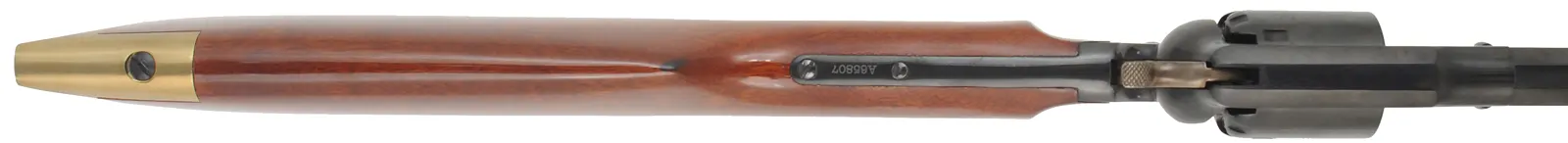 Model 1858 Remington Revolving Carbine,
.44 caliber 18" barrel, 
percussion, walnut buttstock, 
as-new, by A. Uberti