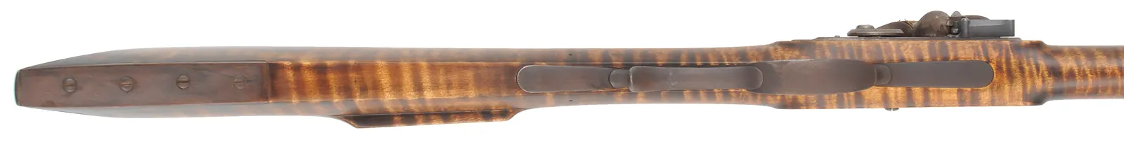 Southern Mountain Rifle,
.40 caliber,  46" Rice swamped barrel,
Ketland flintlock, curly maple, iron trim, used