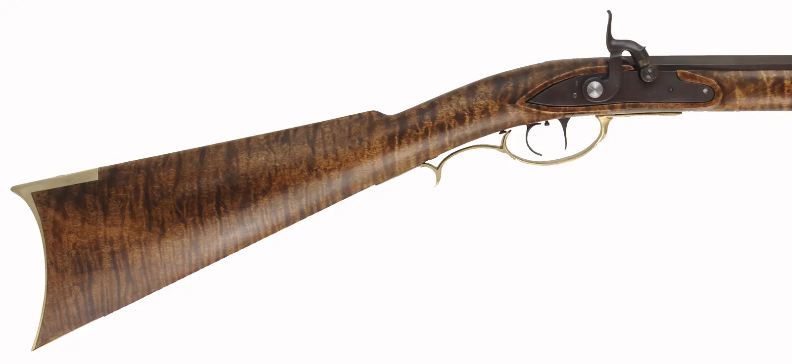 Halfstock Rifle,
.40 caliber, 32" Colerain barrel, 
percussion, curly maple, brass trim,
new, unfired, by J.A. Wymore