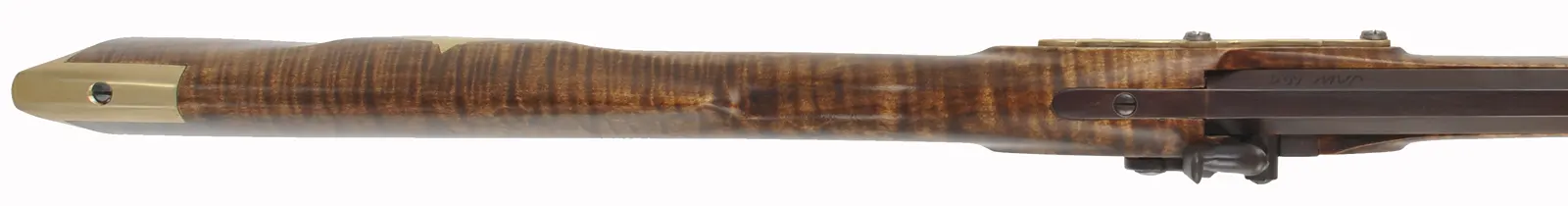 Halfstock Rifle,
.40 caliber, 32" Colerain barrel, 
percussion, curly maple, brass trim,
new, unfired, by J.A. Wymore