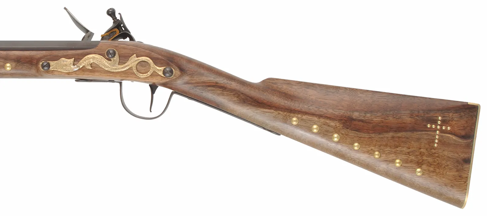 Northwest Trade Gun,
24 gauge, 32" octagon-to-round barrel,
L&R flintlock, walnut, brass tacks, 
new, unfired, by J.A. Wymore