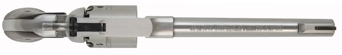 Ruger Old Army Revolver,
.45 caliber, 7-1/2" barrel,
percussion, stainless, target sights,
Ruger flap holster, used