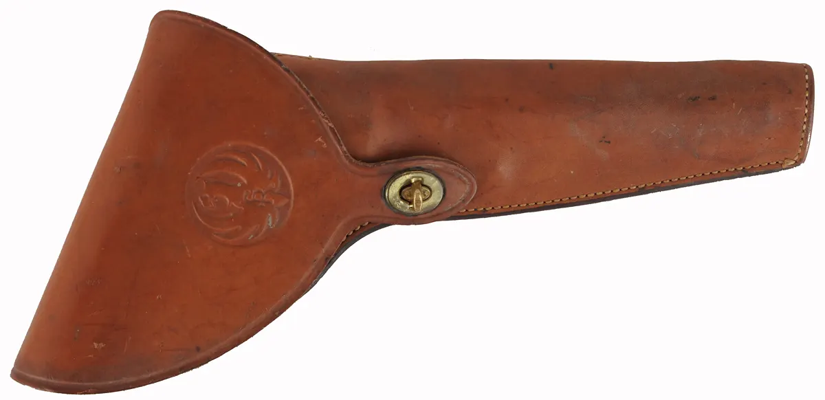 Ruger Old Army Revolver,
.45 caliber, 7-1/2" barrel,
percussion, stainless, target sights,
Ruger flap holster, used