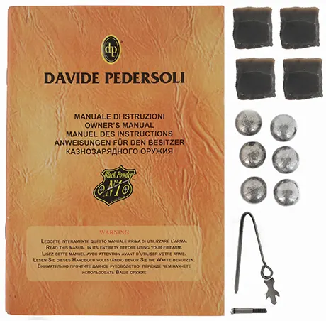 Brown Bess Carbine,
.75 caliber, 30-1/2" barrel,
GRICE 1762 flintlock, walnut stock, brass trim with serpent sideplate,
sling swivels, used, by Davide Pedersoli