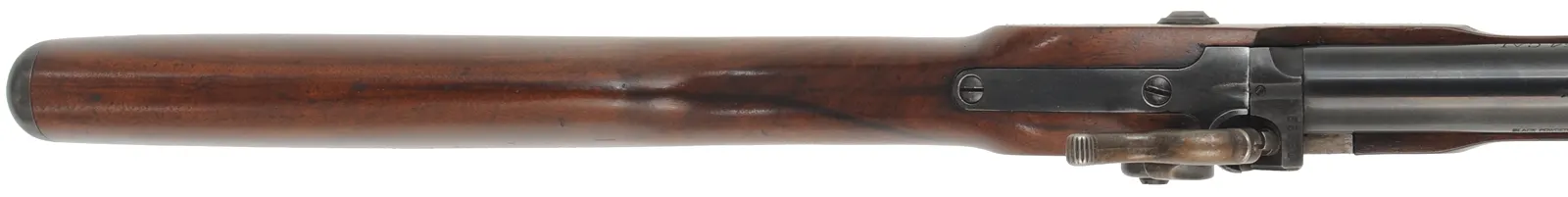 T/C New Englander Rifle,
.54 caliber, 26" barrel,
additional 12 gauge cylinder bore 28" barrel,
percussion, walnut, iron trim, 
used, by Thompson Center Arms