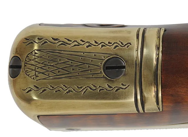 Virginia Longrifle,
.50 caliber, 42" Colerain swamped barrel,
large Siler flint lock, maple, brass trim,
new, unfired, by Thom Frazier