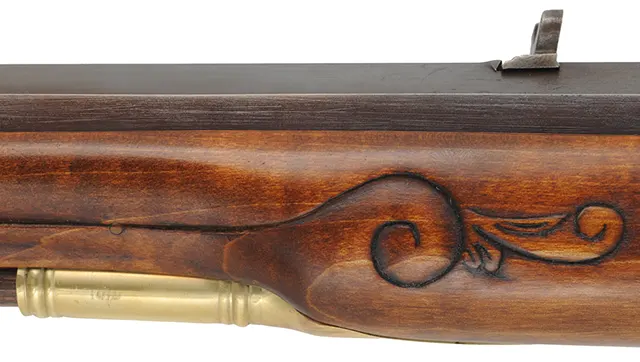Virginia Longrifle,
.50 caliber, 42" Colerain swamped barrel,
large Siler flint lock, maple, brass trim,
new, unfired, by Thom Frazier