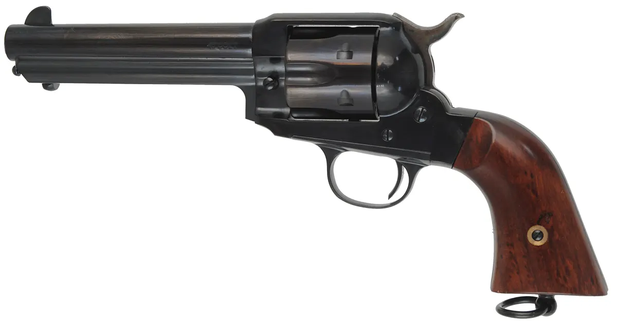 Model 1890 Police,
caliber .45 Colt, 5-1/2" barrel,
blued, walnut grips, lanyard loop, 
near-new, by Aldo Uberti
