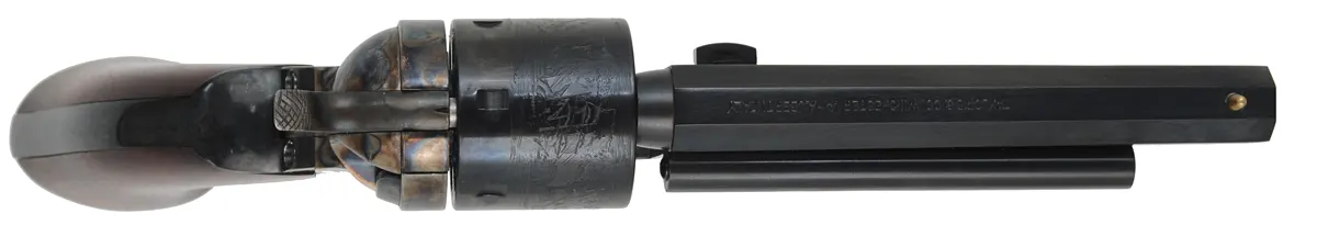 1851 Navy Conversion,
caliber .38 Special, 5-1/2" barrel,
walnut, blued triggerguard & backstrap,
near-new, by Aldo Uberti ~ Italy