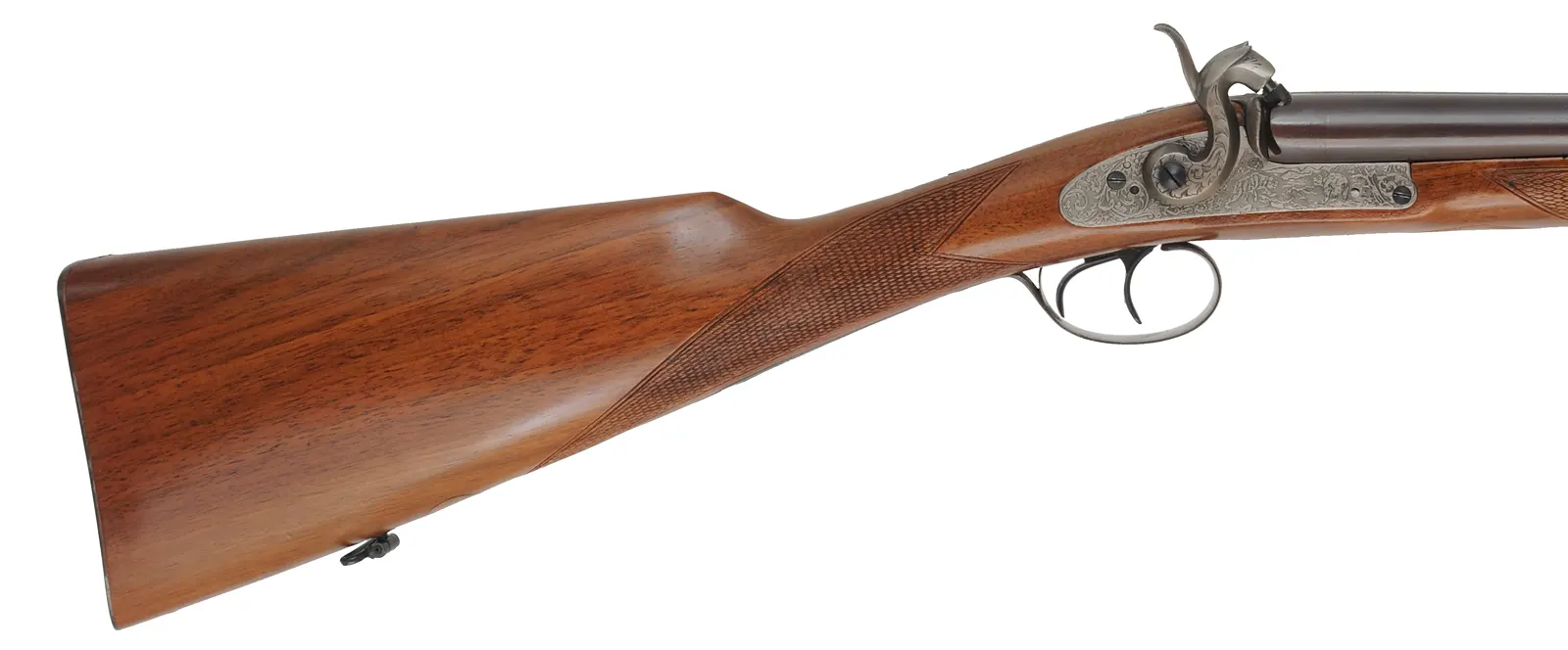 Kodiak Express Double Rifle,
.50 caliber, 26" browned barrels, 
percussion, checkered walnut, used,
by Davide Pedersoli