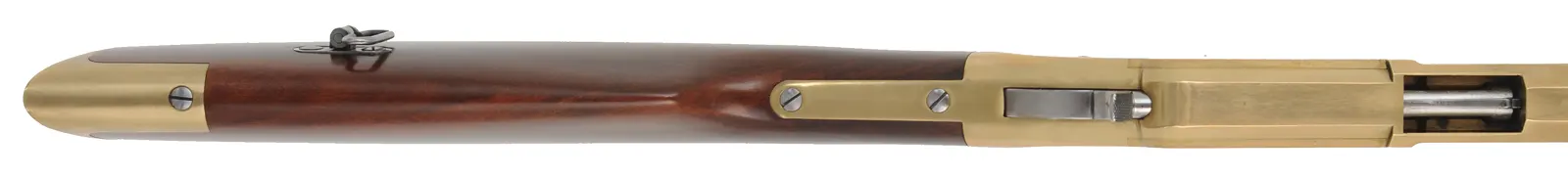 Model 1860 Henry Carbine,
caliber .44-40 WCF, 22" barrel,
Military sling swivels, brass frame,
white finish, used, by Aldo Uberti