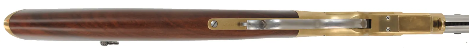 Model 1860 Henry Carbine,
caliber .44-40 WCF, 22" barrel,
Military sling swivels, brass frame,
white finish, used, by Aldo Uberti