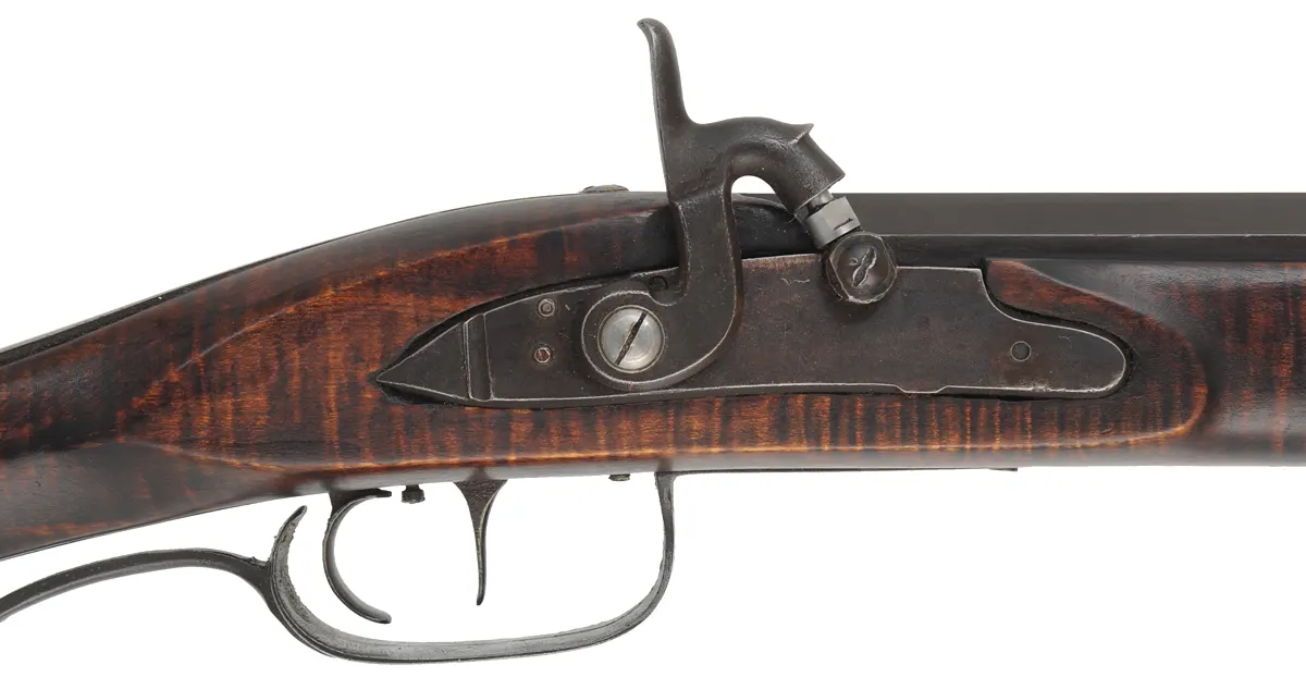 Tennessee Chunk Gun,
.50 caliber 42" Green Mountain barrel,
maple, iron, small Siler percussion lock, used
