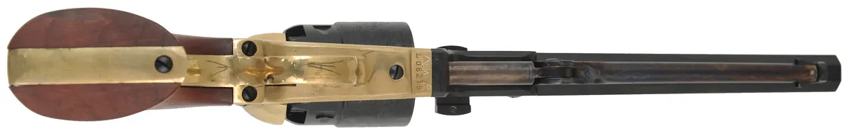 Model 1851 Navy Revolver,
.44 caliber, 7-1/2" barrel, 
percussion, brass framed, blued, 
used, by Armi San Marco