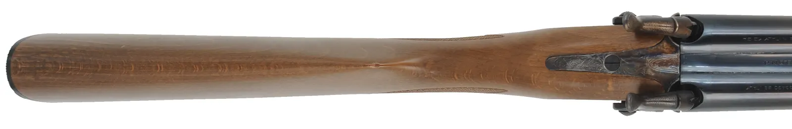 Navy Arms Double Shotgun,
12 gauge, 28" barrels,
percussion, checkered beech, blued steel,
used, manufactured by Pietta